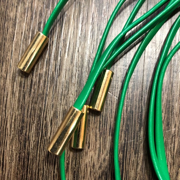 Forever 21 Green Square Toe Lace Up Heels - Picture 14 of 17